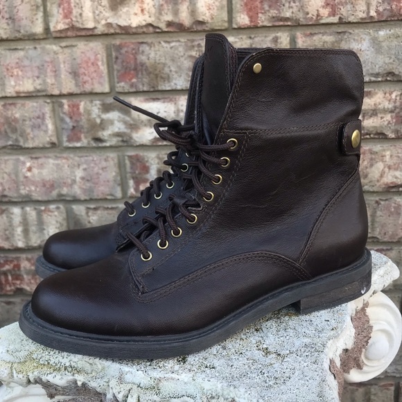 Lucky Brand Shoes - Lucky Brand | Brown Leather Lace Up Ankle Boot